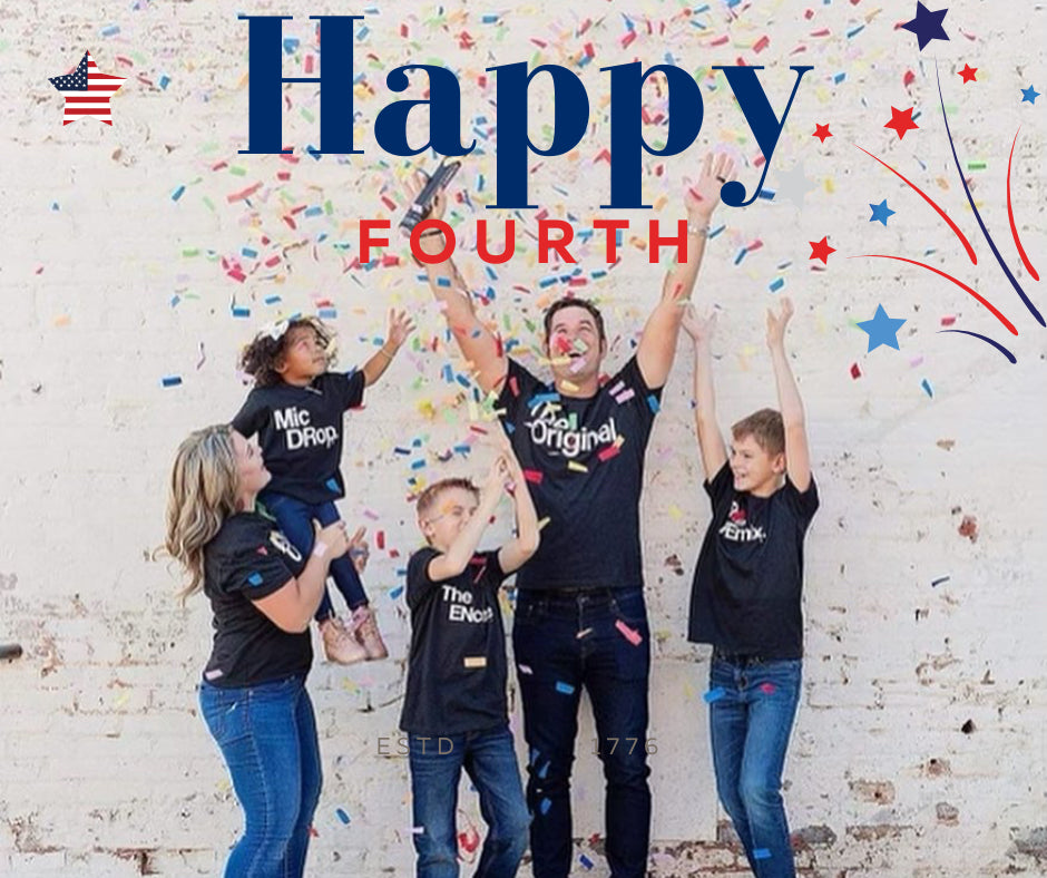 Happy fourth of july, matching shirts, apparel, t-shirt set, mama, daddy