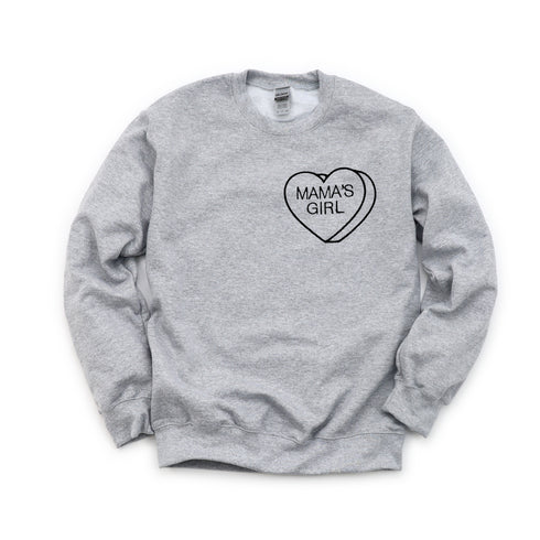 Valentines Day Embroidered Heart - Adult/Kids Sweatshirt