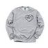 Valentines Day Embroidered Heart - Adult/Kids Sweatshirt