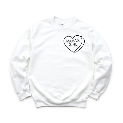Valentines Day Embroidered Heart - Adult/Kids Sweatshirt