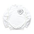 Valentines Day Embroidered Heart - Adult/Kids Sweatshirt