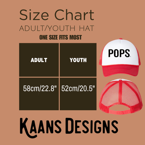 Family Hats - Moms, Pops, Shorty (red/white)