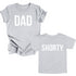 Dad and Shorty Matching Shirts - Heather Grey (2 Set Shirts)