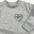 Valentines Day Embroidered Heart - Adult/Kids Sweatshirt
