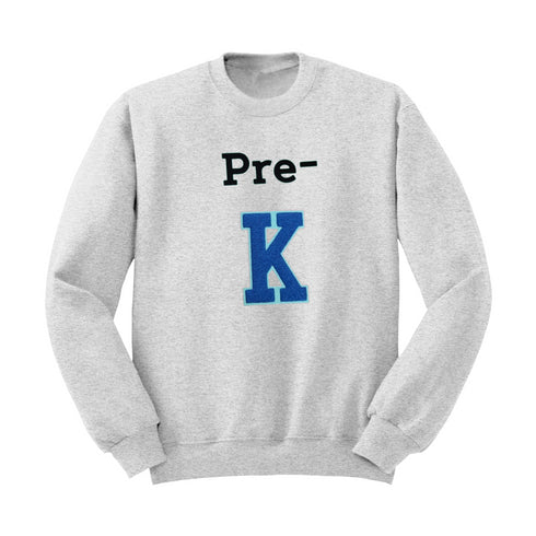 Custom Pre-K Chenille Patch and Print Sweatshirt