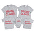 Christmas Mama Claus, Daddy Claus, and Spoiled Reindeer Family t-shirt set