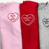 Valentines Day Embroidered Heart - Adult/Kids Sweatshirt