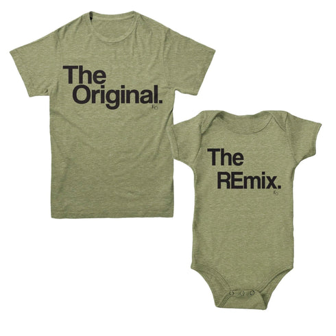 Daddy and Me, Girl Dad Matching - The Original The Remix® (Olive) Set of 2