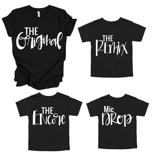 Matching Mom and Daughter Outfits - The Original The Remix Curvy Script Font (Black)
