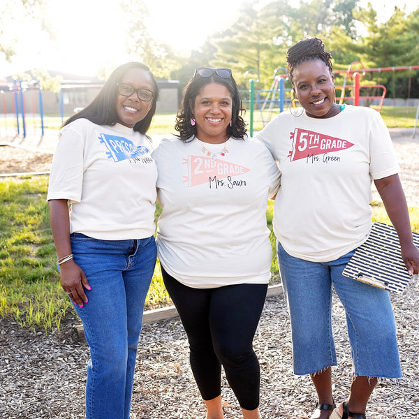 Custom Name - Teacher/School Personnel Banner T-shirt