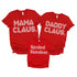 Christmas Mama Claus, Daddy Claus, and Spoiled Reindeer Family t-shirt set