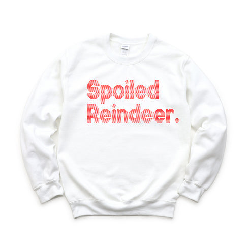 Christmas Mama Claus, Daddy Claus, and Spoiled Reindeer Family Sweatshirt set