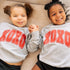 XOXO Adult and child Sweatshirt Option (Multiple Colors)