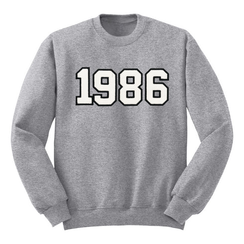 Adult Customizable Number Sweatshirts ( multiple colors and print options)