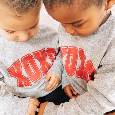 XOXO Adult and child Sweatshirt Option (Multiple Colors)