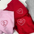 Valentines Day Embroidered Heart - Adult/Kids Sweatshirt
