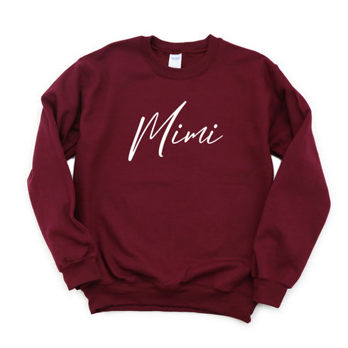 Mimi Script Collegiate Sweatshirt (Multiple Colors)