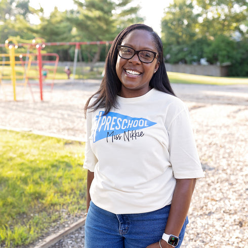 Custom Name - Teacher/School Personnel Banner T-shirt