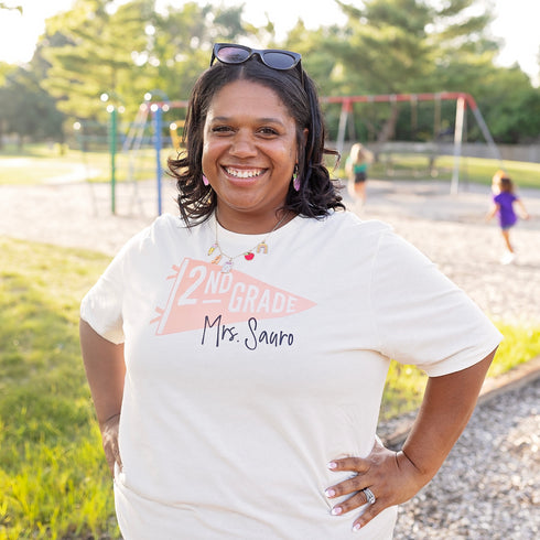 Custom Name - Teacher/School Personnel Banner T-shirt