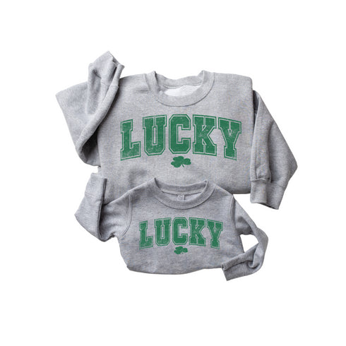 Lucky Adult and child Sweatshirt Option (Multiple Colors)
