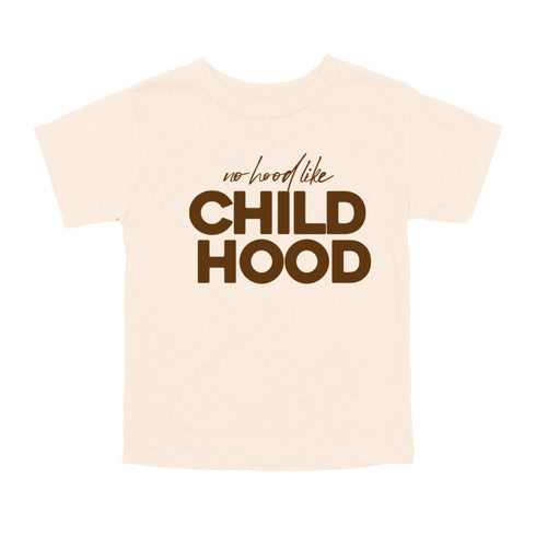 Father, Daughter, Son - No Hood like Fatherhood/Childhood- Natural (2 Set Shirts)