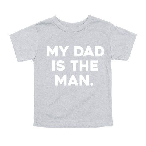 Dad Shirt Set - The Man/My Dad Is The Man - Heather Grey (2 Set Shirts)