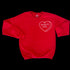 Valentines Day Embroidered Heart - Adult/Kids Sweatshirt