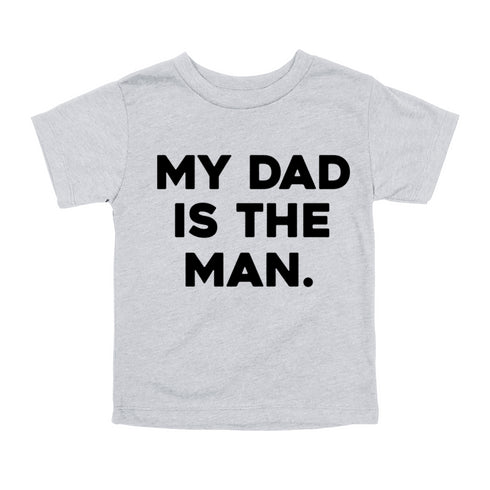 Dad Shirt Set - The Man/My Dad Is The Man - Heather Grey (2 Set Shirts)