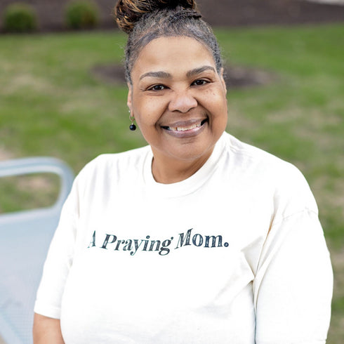 A Praying Mom - Adult T-shirt