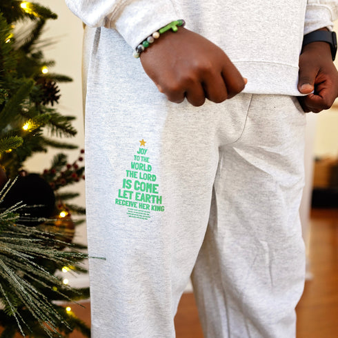 Christmas Family Matching Joy To the World Set - Sweatshirt and Pants