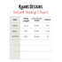 infant sizing chart for kaans designs