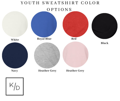 Back to School- "UPPER-CLASSMAN" Kids Multiple Color Sweatshirt