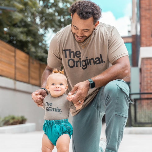 The Original The Remix The Encore® Family, sibling, Father and child Matching Outfit - Heather Olive