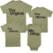 The Original The Remix The Encore® Family, sibling, Father and child Matching Outfit - Heather Olive