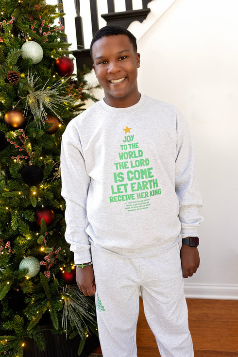 Christmas Family Matching Joy To the World Set - Sweatshirt and Pants