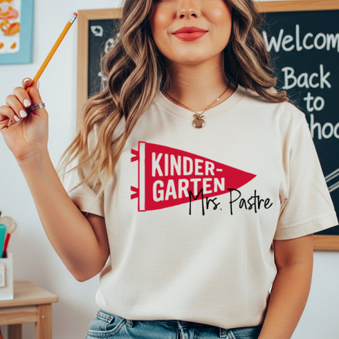 Custom Name - Teacher/School Personnel Banner T-shirt