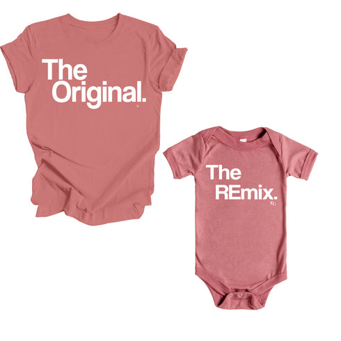 Mommy and Me, Girl Mom Matching - The Original The Remix® (Mauve) Set of 2