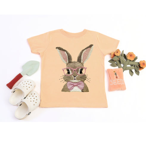 Vintage Easter Bunny with/Pink Bow Tie - Child/Adult T-shirt