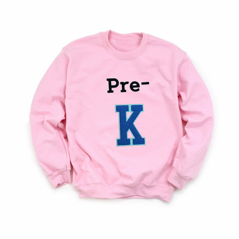 Custom Pre-K Chenille Patch and Print Sweatshirt