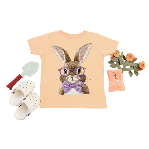 Vintage Easter Bunny with/Purple Bow Tie - Child/Adult T-shirt