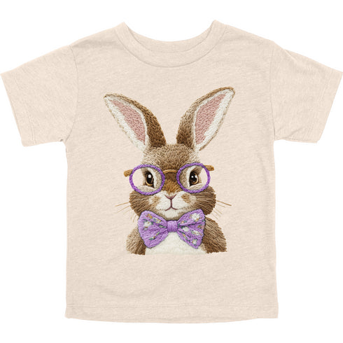 Vintage Easter Bunny with/Purple Bow Tie - Child/Adult T-shirt