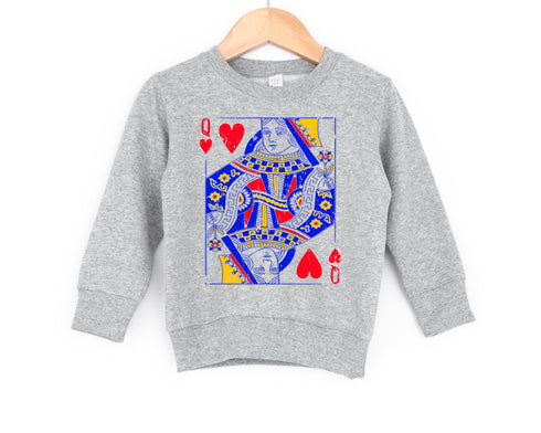Queen of Hearts - Adult and child Sweatshirt Option (Multiple Colors)