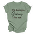 Grandparent Collection: It's being a Granny for me shirt (multiple colors)