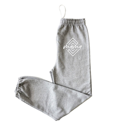 Geo Mama Boyfriend Sweatpants (Black and Grey Option)