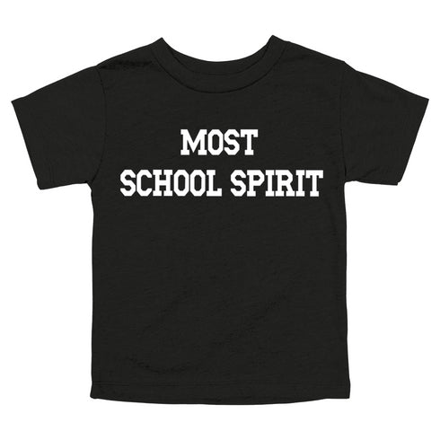 Back to School- "Most School Spirit" Kids Multiple Color T-shirt