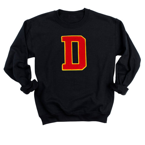 Customizable Patch Sweatshirt - Single Letter Chenille Patch