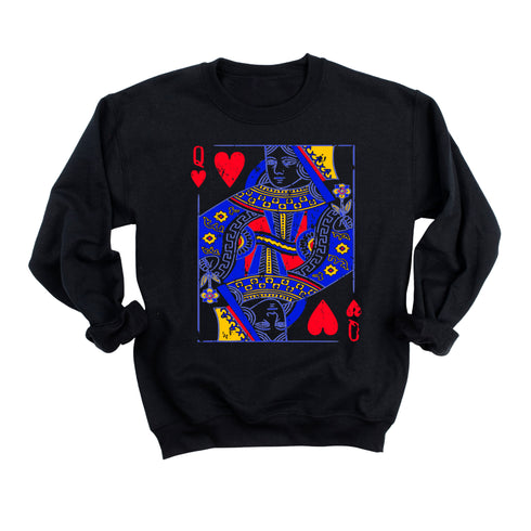 Queen of Hearts - Adult and child Sweatshirt Option (Multiple Colors)