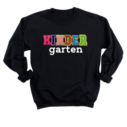 Custom Kindergarten Mini Chenille Patch Sweatshirt
