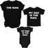 Father's Day Shirts - The Man/My Dad Is The Man - Black (2 Set Shirts)