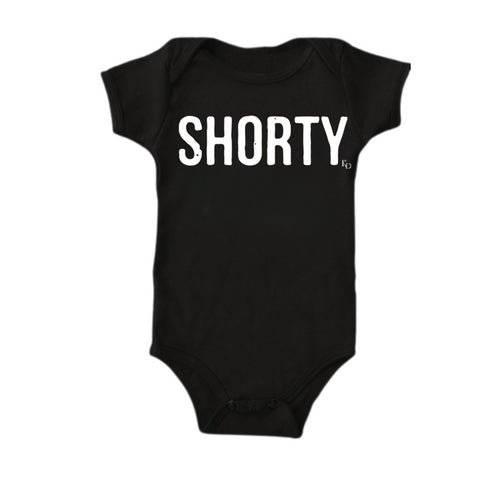 Dad, Mom, Shorty Matching T-shirt Set - Black